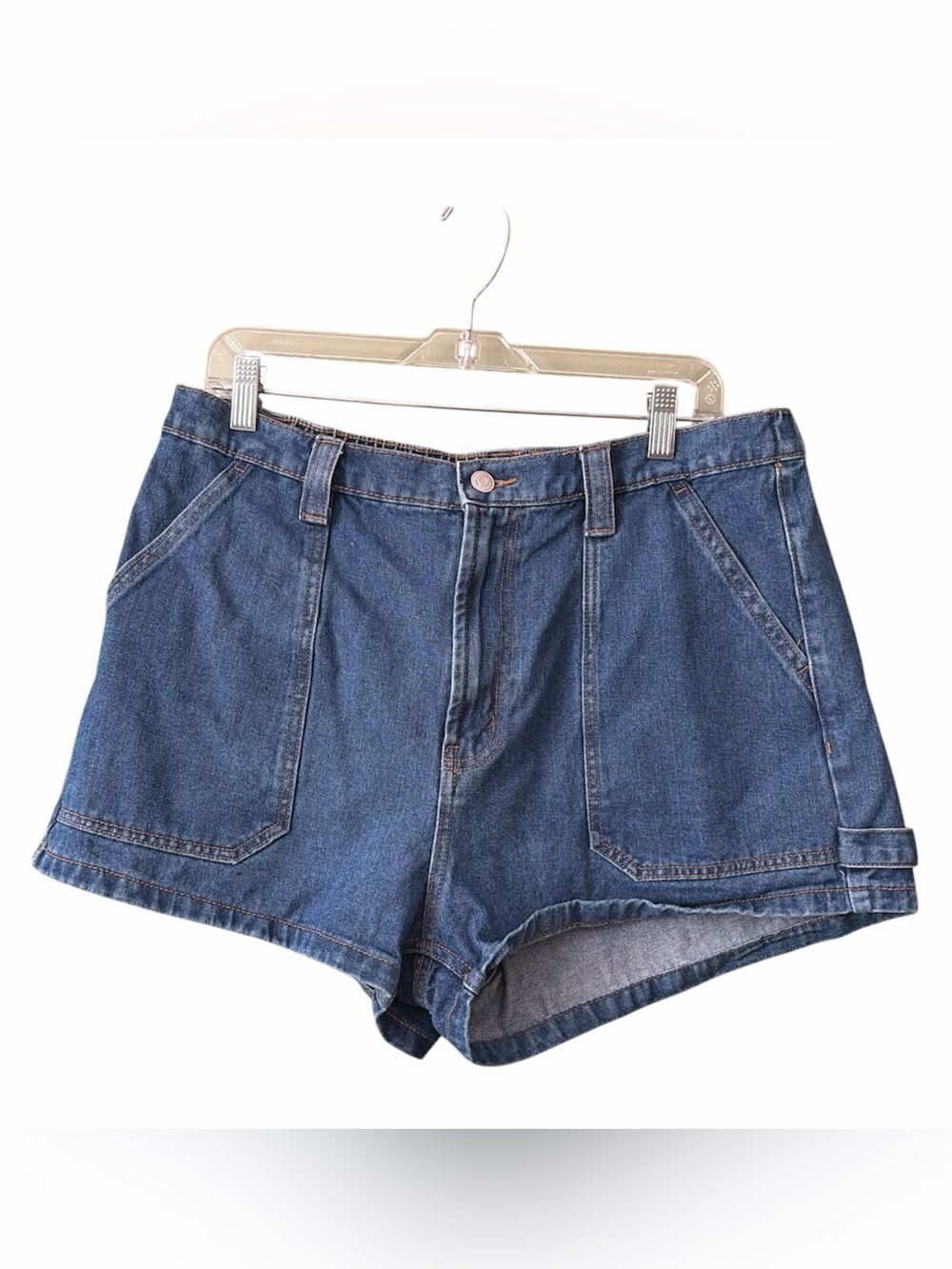 Wild Fable Super High Rise Utility Denim Shorts Sz 14 - Picture 1 of 5
